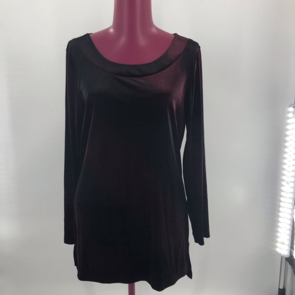 Laura Petites Gorgeous Velour Tunic sz L